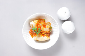 Thailand Food. Pla Raad Prik is Fish with Sweet and Sour Chili Sauce.