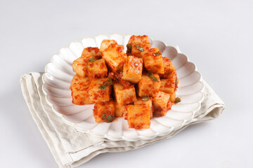 KKakdugi is Korean Radish Kimchi that's Cut into Cubes.