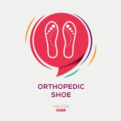 Creative (Orthopedic shoe) Icon, Vector sign.