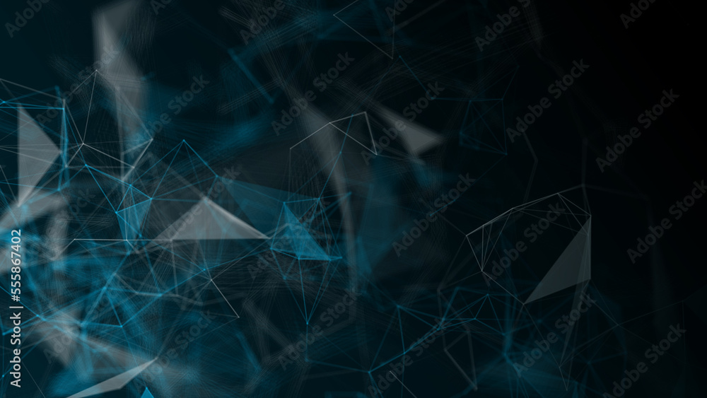 Poster abstract plexus geometry background. digital technology network connection concept. 3d rendered illu