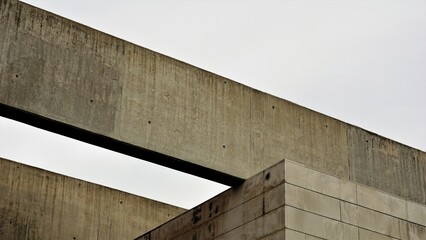 concrete cornice detail of modern building