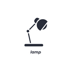 Vector sign lamp symbol is isolated on a white background. icon color editable.
