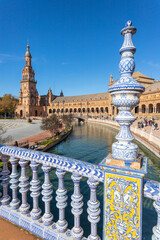 Obraz premium Spanish Square in Sevilla, Andalusia, Spain