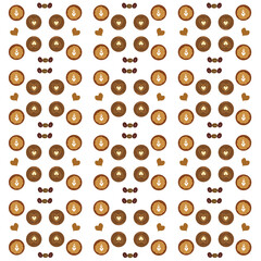 Coffee seamless pattern background