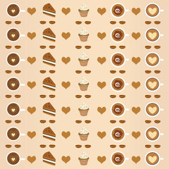 Coffee seamless pattern