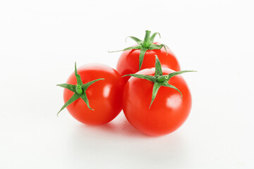 cherry tomatoes isolated on white background