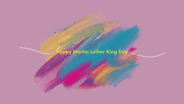 Martin Luther King Day with colourful background