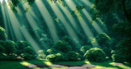 Obraz premium Green scenery wallpapers 4K. Generative AI. High quality 