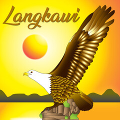 Langkawi golden eagle sunset malaysia