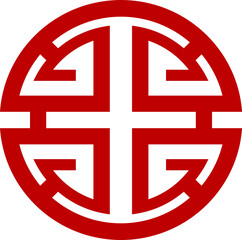 Chinese logo symbo on transparent background.