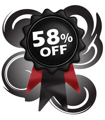 label, offer, promotion, discount, tag, black week banner