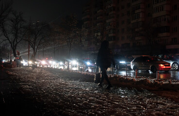 Blackout in Kyiv because of the shelling by Russian missiles of objects of the energy system of Ukraine
