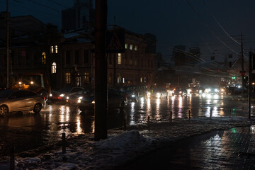 Blackout in Kyiv because of the shelling by Russian missiles of objects of the energy system of...