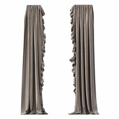 curtain isolated on white background, 3D illustration, cg render