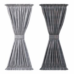 curtain isolated on white background, 3D illustration, cg render