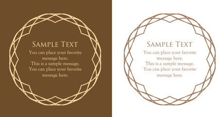 高級感のある額のデザイン。囲みのデザイン。アンティークな枠。