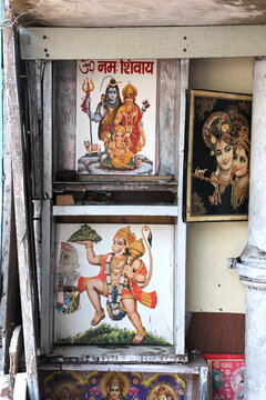 Sacred images of Indian gods. India. Asia.