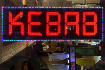 Digital sign for Kebab