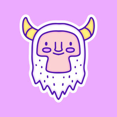 Cute yeti character illustration, with soft pop style and old style 90s cartoon drawings. Artwork for street wear, t shirt, patchworks; for teenagers clothes.