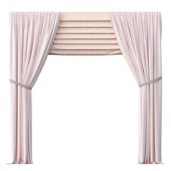 curtain isolated on a transparent background, 3D illustration, cg render