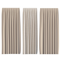 curtain isolated on a transparent background, 3D illustration, cg render