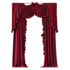 curtain isolated on a transparent background, 3D illustration, cg render