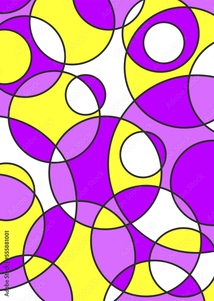 Poster abstract background with colorful overlapping circles pattern