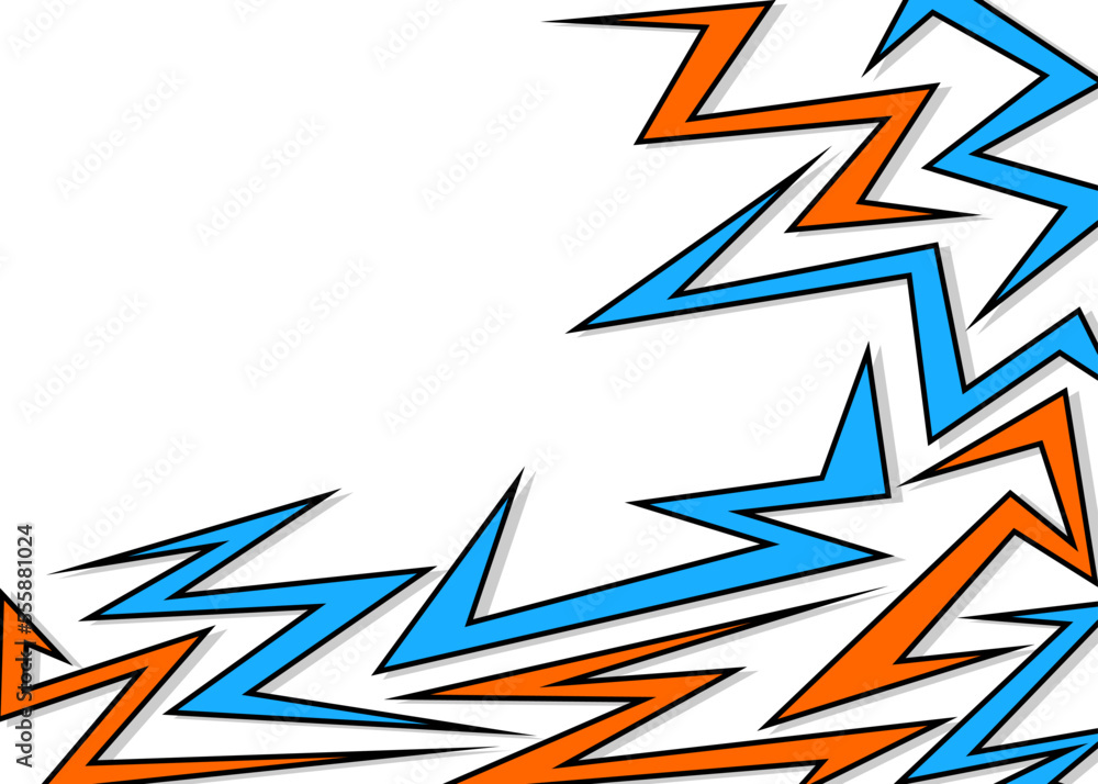 Aufkleber abstract background with various sharp lines pattern and with some copy space area
