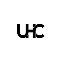uhc letter initial monogram logo design
