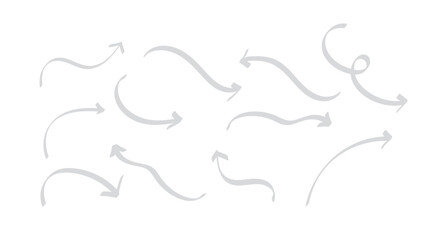 hand drawn arrows doodle vector