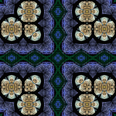 3d effect - abstract kaleidoscopic geometric fractal pattern 