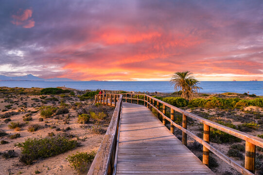 Elche beach in the Costa Blanca, Spain