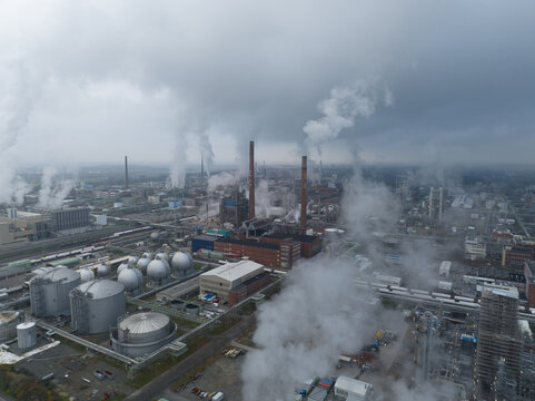 Heavy industry chemical park. Dormagen production and manufacturing of different chemical products. Crop protection agents, polymers, plastics and rubber.
