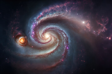 Fototapeta na wymiar Galaxies and the Milky Way Nebula in space. Generative AI