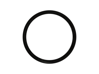 Metal black filter frame for camera lens isolated on white background.