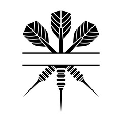 Darts icon vector. Dart illustration sign. Accuracy symbol. Sharpshooting logo.