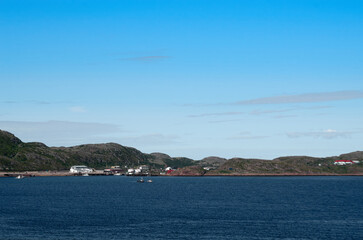 Fototapeta na wymiar North sea view under cleqn blue sky