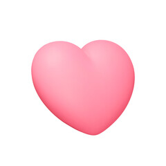 Heart 3d icon. Isolated object on transparent background