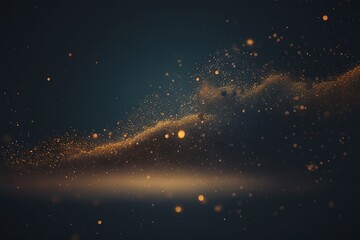 gold bokeh particle dust backdrop, generative ai composite