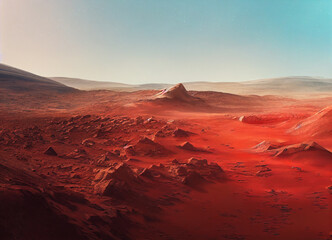Fototapeta na wymiar sunset in the mountains MARS