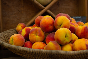 basket of peaches
