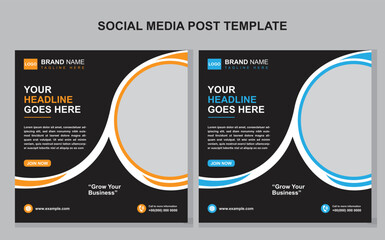Social media marketing webinar post template