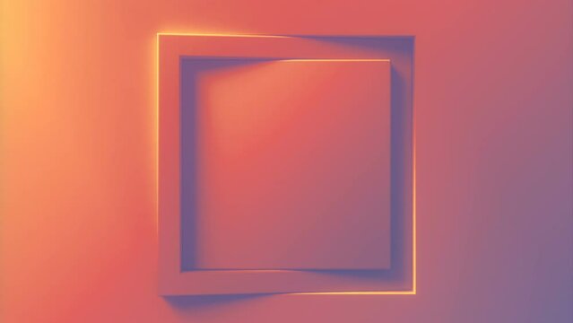 Geometric background with fancy gradient loop animation. 3d rendering HD