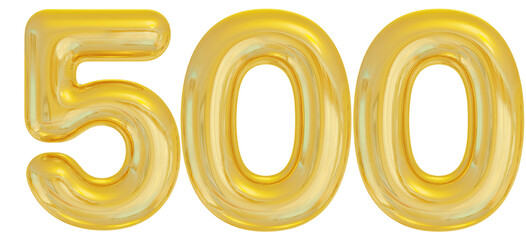 Gold Balloon Number 500