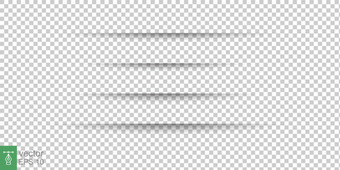 Vector realistic cuts in paper sheet with a shadow on transparent background. 3d incision in the paper, parallel lines. Template design EPS 10.