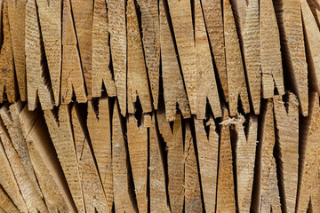 Texture wooden shingles wall. Wooden shingle also known as gont in Ukraine