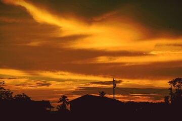 sunset in the mountains