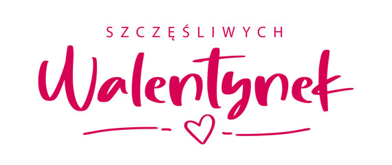 Szczęśliwych walentynek. Ilustracja wektorowa. Projekt kartki z życzeniami i sercem © FriendlyPixels