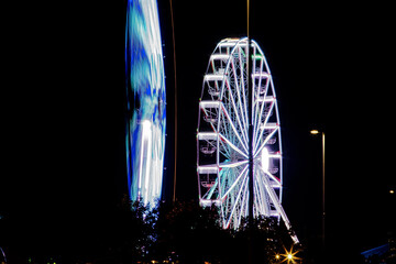 Riesenrad an der Kaiser-Wilhelm-Br&uuml;cke Wochenende an der Jade