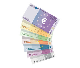 euro money. Flat design icon.
